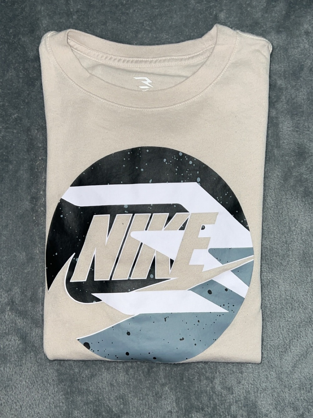 Nike Beige Logo Crewneck T-Shirt
